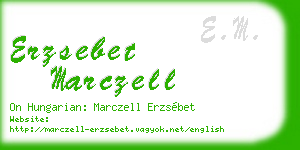 erzsebet marczell business card