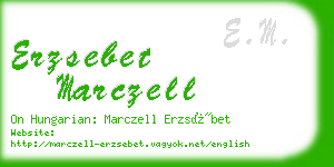 erzsebet marczell business card